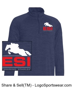 ESI YOUTH Long Sleeve 1/4 zip warm up top - printed logo Design Zoom